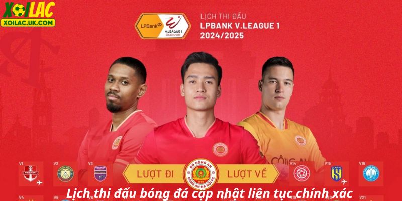 Lịch thi đấu tại XoiLacz luôn cập nhật đúng